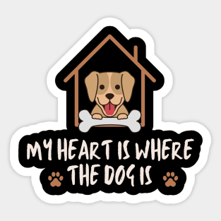 I Heart Puppies There Home In My Heart Sticker